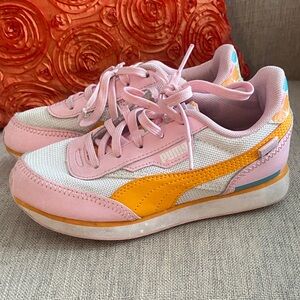 Puma Kids Sneakers in Pink and Yellow